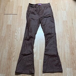Faux Leather Flare Pants